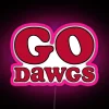 Customizable vibrant LED display for University of Georgia Bulldogs fans.
