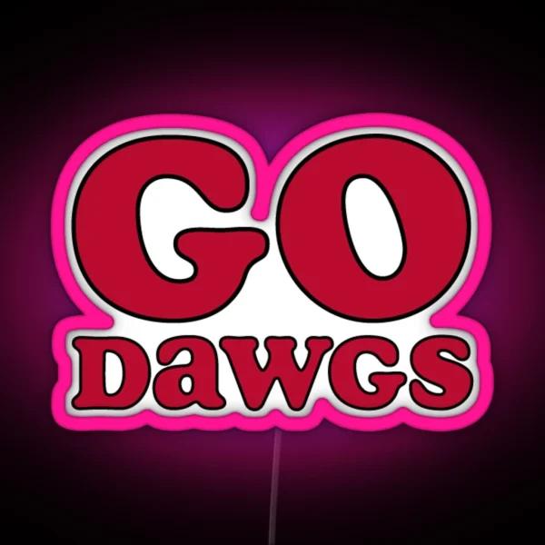 UGA Go Dawgs RGB Neon Sign