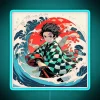 Ukiyo-e inspired kamado style RGB color changing neon art decor
