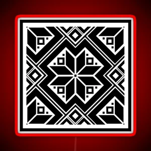 Ukrainian Pattern RGB Neon Sign