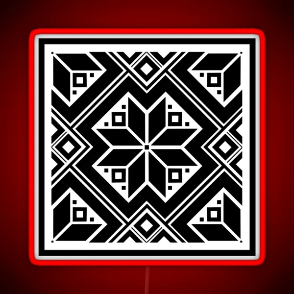 Ukrainian Pattern RGB Neon Sign