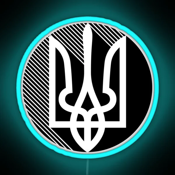 Ukrainian Trident Black RGB Neon Sign