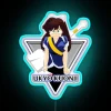 Vibrant RGB neon sign featuring Ukyo Kuonji from Ranma 1/2