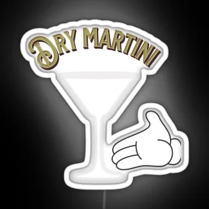 Ultimate Dry Martini Empty Glass Humor RGB Neon Sign