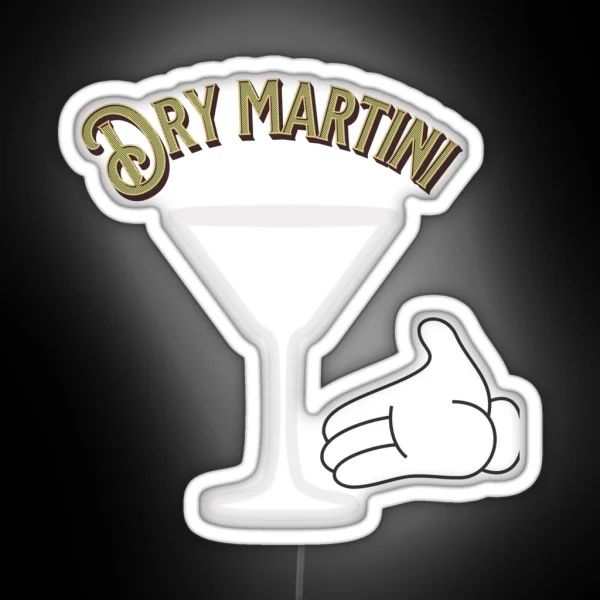 Ultimate Dry Martini Empty Glass Humor RGB Neon Sign