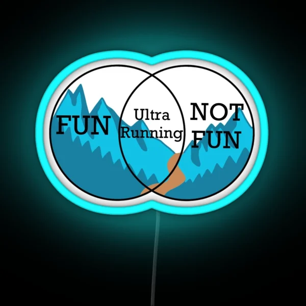 Ultra Running Venn Diagram RGB Neon Sign