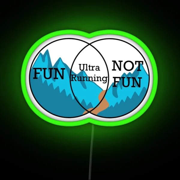 Ultra Running Venn Diagram RGB Neon Sign