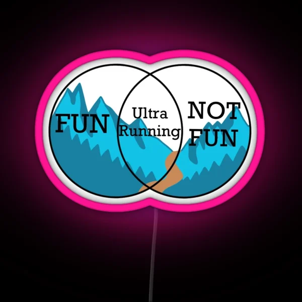 Ultra Running Venn Diagram RGB Neon Sign