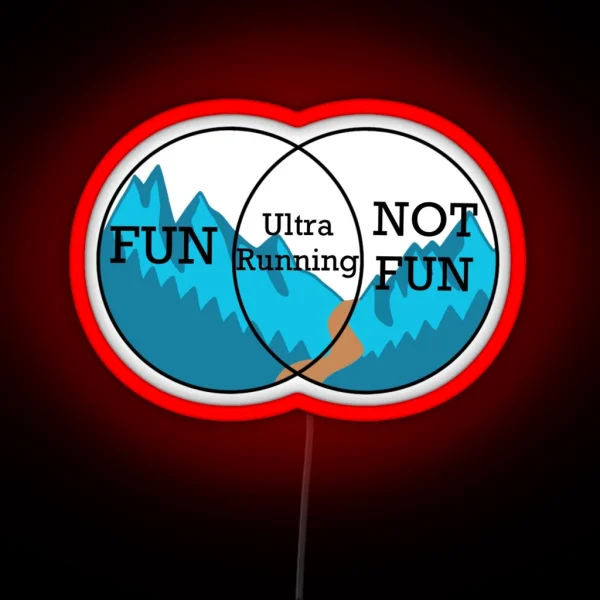 Ultra Running Venn Diagram RGB Neon Sign