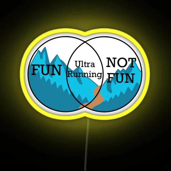 Ultra Running Venn Diagram RGB Neon Sign