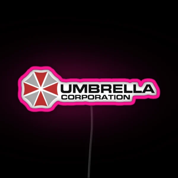 Umbrella Corporation White Resident Evil RGB Neon Sign