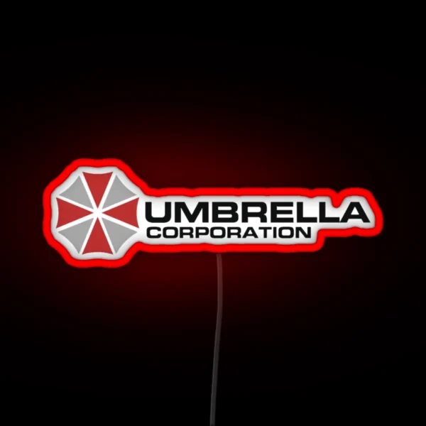 Umbrella Corporation White Resident Evil RGB Neon Sign