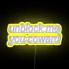 RGB Neon Sign with Pastel Colors, Social Media Meme Inspired Design
