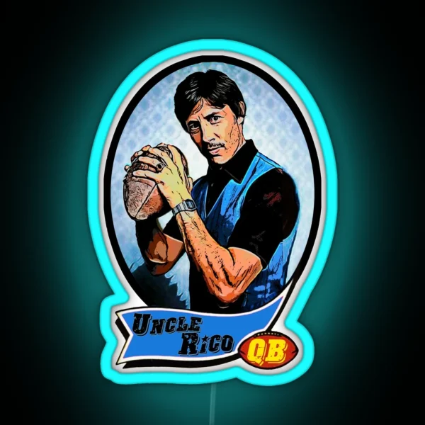 Uncle Rico Football Card RGB Neon Sign