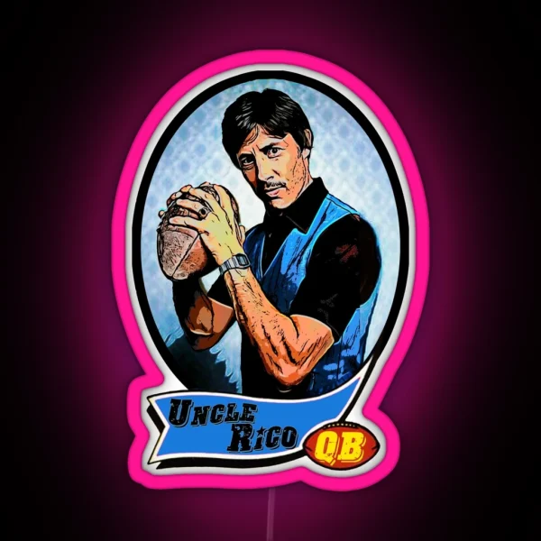 Uncle Rico Football Card RGB Neon Sign