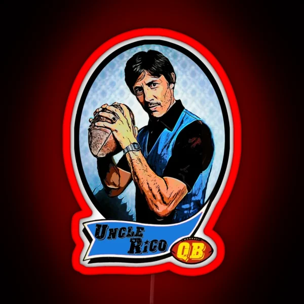 Uncle Rico Football Card RGB Neon Sign