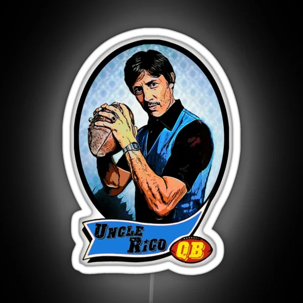 Uncle Rico Football Card RGB Neon Sign