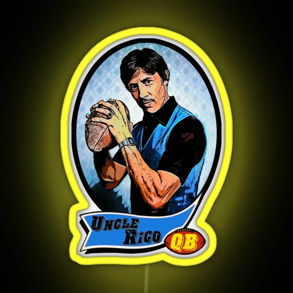 Uncle Rico Football Card RGB Neon Sign