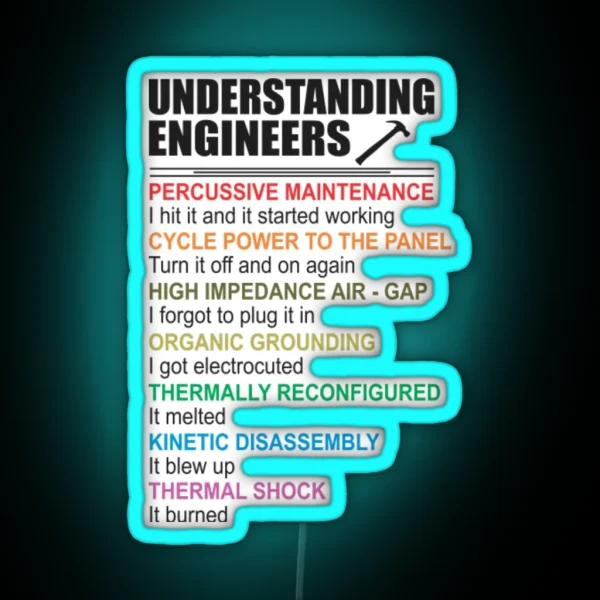 Understanding Engineers RGB Neon Sign