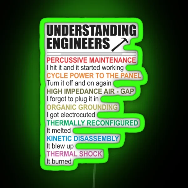 Understanding Engineers RGB Neon Sign