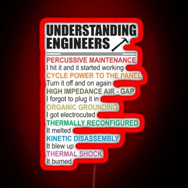 Understanding Engineers RGB Neon Sign