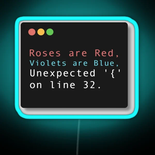 Unexpected Poem RGB Neon Sign