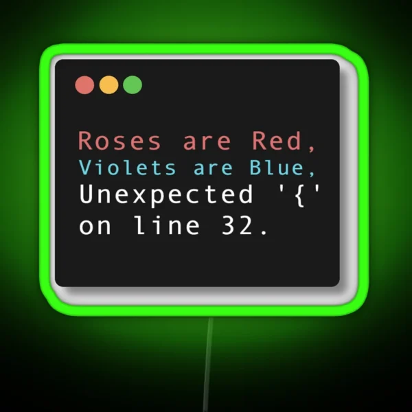 Unexpected Poem RGB Neon Sign