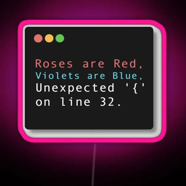 Unexpected Poem RGB Neon Sign