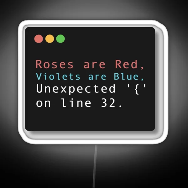 Unexpected Poem RGB Neon Sign
