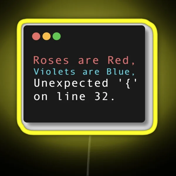 Unexpected Poem RGB Neon Sign
