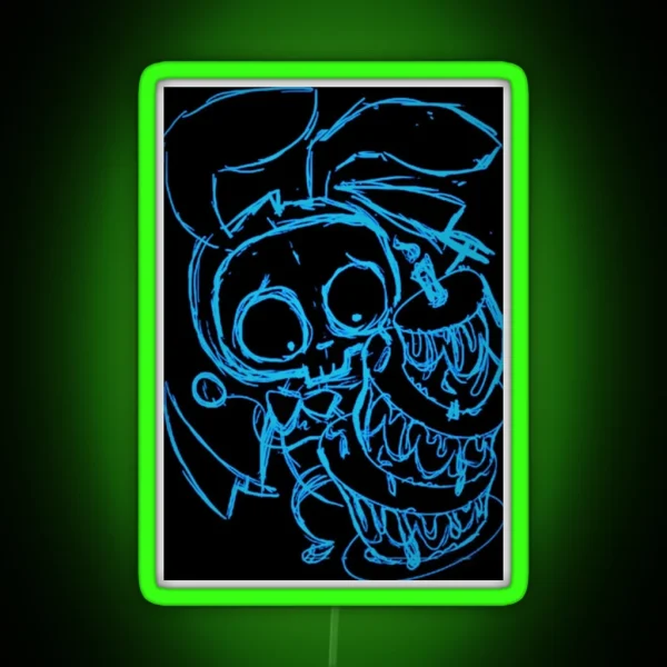 Unhappy Bunny Birthday RGB Neon Sign