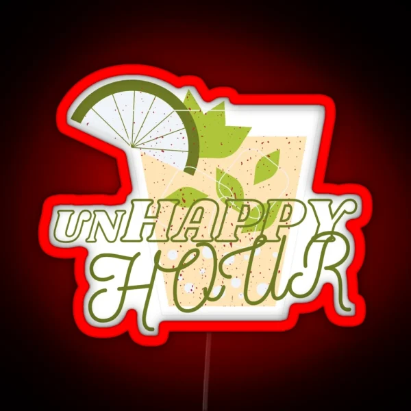 Unhappy HOUR RGB Neon Sign
