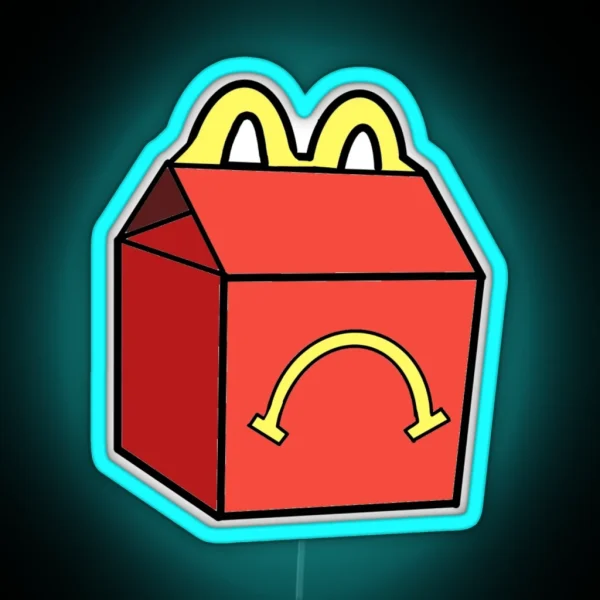 Unhappy Meal Box RGB Neon Sign