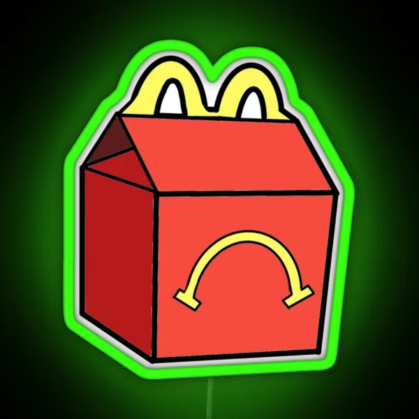 Unhappy Meal Box RGB Neon Sign