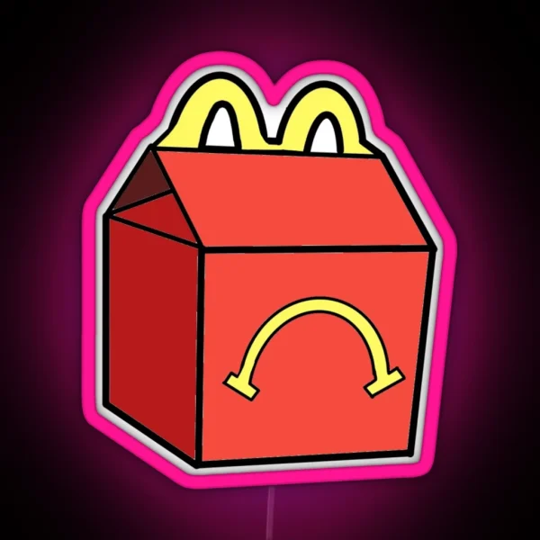 Unhappy Meal Box RGB Neon Sign