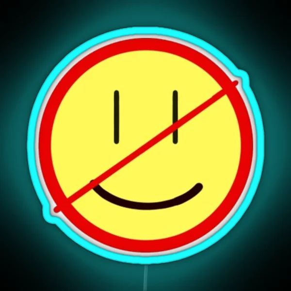 Unhappy RGB Neon Sign