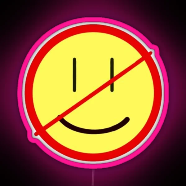 Unhappy RGB Neon Sign