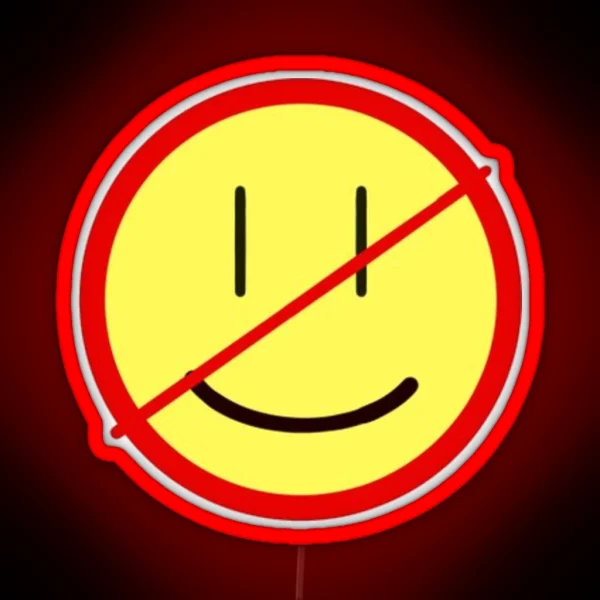 Unhappy RGB Neon Sign