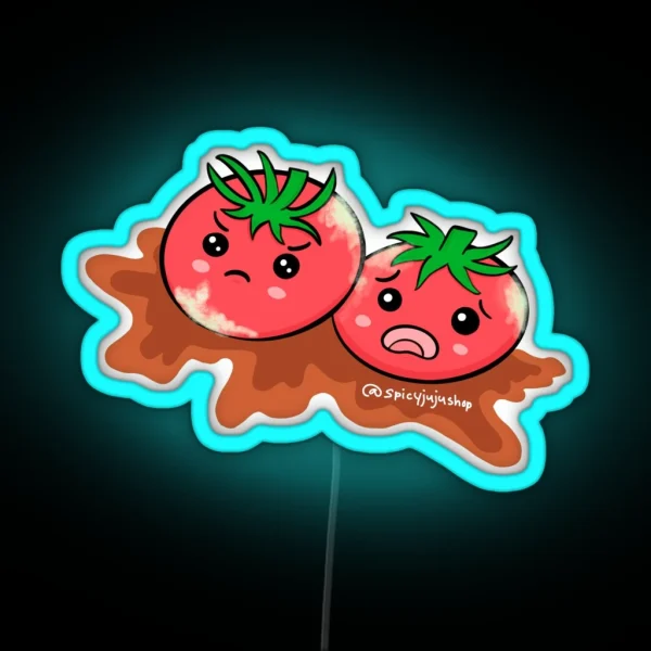 Unhappy Tomatoes RGB Neon Sign