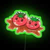 Add quirky personality with unhappy tomatoes RGB neon wall decor.
