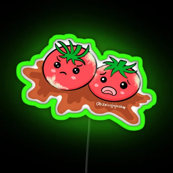 Unhappy Tomatoes RGB Neon Sign