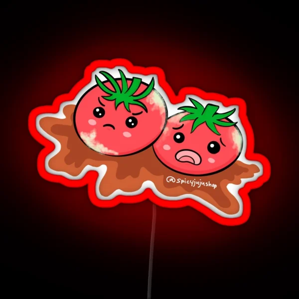 Unhappy Tomatoes RGB Neon Sign