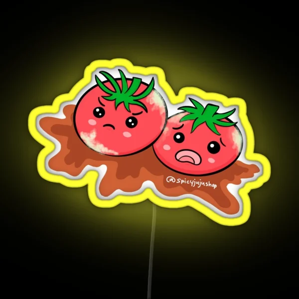 Unhappy Tomatoes RGB Neon Sign