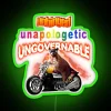 Ungovernable Raccoon Neon Sign with Vibrant RGB LED Lighting Accents