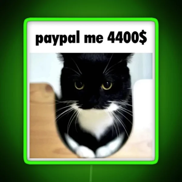 Unico Uni Funny Cat Meme RGB Neon Sign