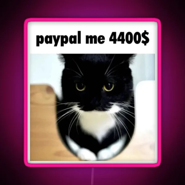 Unico Uni Funny Cat Meme RGB Neon Sign