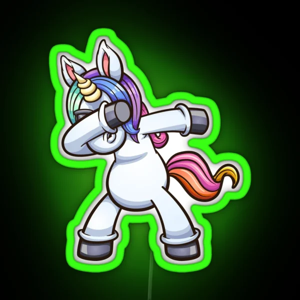 Unicorn Dab RGB Neon Sign