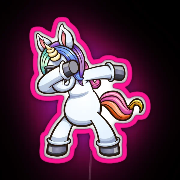 Unicorn Dab RGB Neon Sign