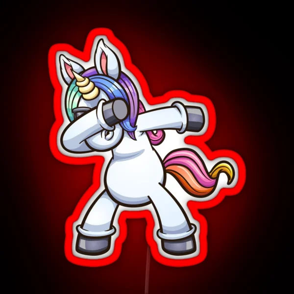Unicorn Dab RGB Neon Sign