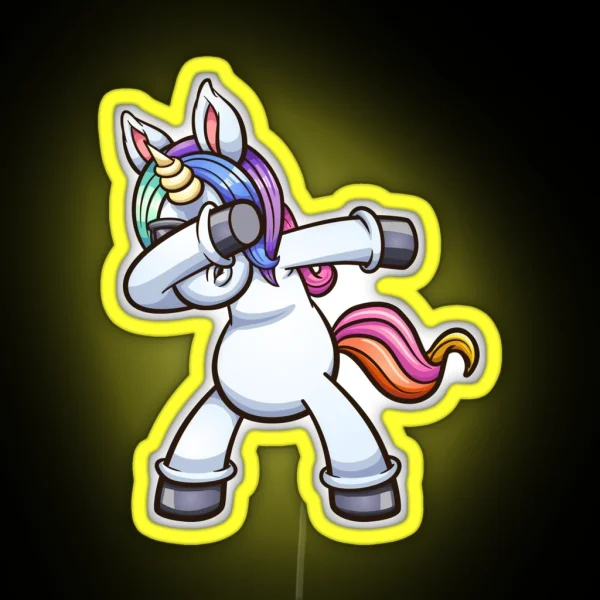 Unicorn Dab RGB Neon Sign